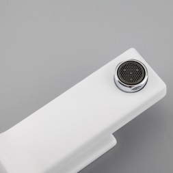 Смеситель для раковины 35к G1017-1 GAPPO литой, с гигиенической лейкой, БЕЛЫЙ-хром - G1017-1 