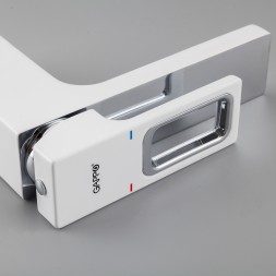 Смеситель для раковины 35к G1017-1 GAPPO литой, с гигиенической лейкой, БЕЛЫЙ-хром - G1017-1 