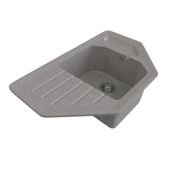 Мойка ML-GMS17 СТАНДАРТ угловая с крылом, темно-серый (309), 780*485*190мм - 00-00002613 