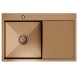 Мойка настол.монтаж 78х50 (3,0) лев. вып 3 1/2  MIXLINE PRO 20см с сифоном (бронза) - 552921 
