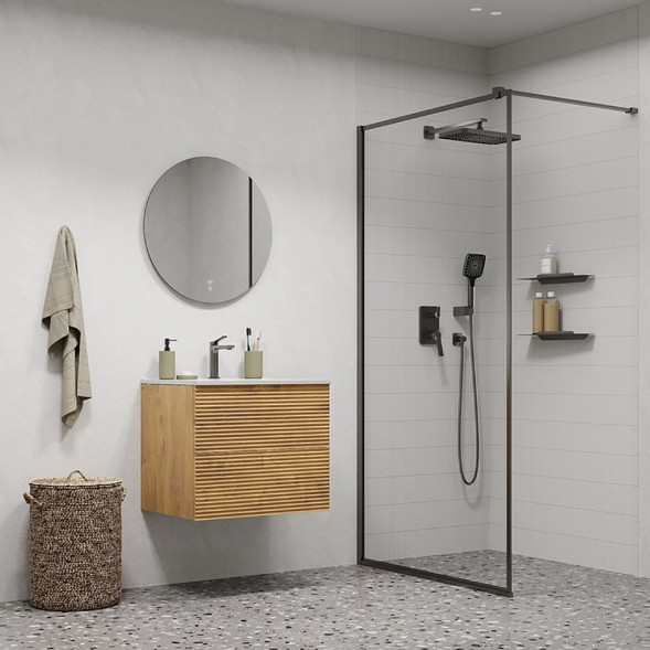 Душевая система 35к IDDIS PARGM02i67 &amp;quot;Parker&amp;quot; лейка &amp;quot;Тропический душ&amp;quot; встраиваемая ГРАФИТ матовый - PARGM02i67 