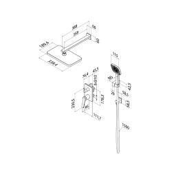 Душевая система 35к IDDIS PARGM02i67 "Parker" лейка "Тропический душ" встраиваемая ГРАФИТ матовый - PARGM02i67