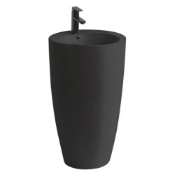 Раковина напольная Azario Dea 500*500*860 отдельностоящая круглая, черная (AZ-203MB)