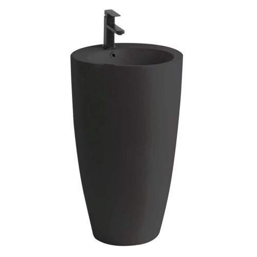 Раковина напольная Azario Dea 500*500*860 отдельностоящая круглая, черная (AZ-203MB)