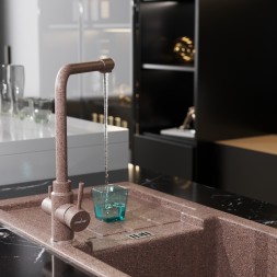 Смеситель для кухни 35к MIXLINE ML-GS13 (307) терракотовый с вых. для питьевого фильтра - ML-GS13 (307)
