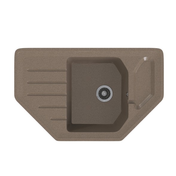 Мойка ML-GMS17 СТАНДАРТ угловая с крылом, терракот (307), 780*485*190мм - 00-00002376 