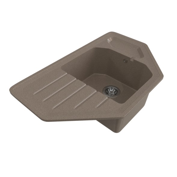 Мойка ML-GMS17 СТАНДАРТ угловая с крылом, терракот (307), 780*485*190мм - 00-00002376 