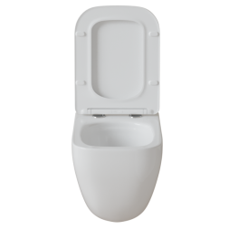 Унитаз подвесной безободковый WAVE STRONG Tornado3.0, сид. дюропласт, м/л, быстр, БЕЛЫЙ глянец (L) - 553610 