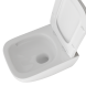 Унитаз подвесной безободковый WAVE STRONG Tornado3.0, сид. дюропласт, м/л, быстр, БЕЛЫЙ глянец (L) - 553610 