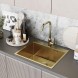 Мойка настол.монтаж 60х50 (3,0) вып 3 1/2  MIXLINE PRO 22см с сифоном (золото) - 555136 