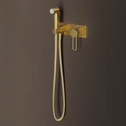 Смеситель с гигиенической лейкой 35к IDDIS DUNMGV0i08 "Duna" встраиваемый, ЗОЛОТО мат. - DUNMGV0i08