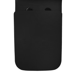 Унитаз-моноблок AZARIO GRESSA 705х370х760 напольный, безободковый в комплекте с сиденьем микролифт, цвет черный матовый (AZ-1111MB)