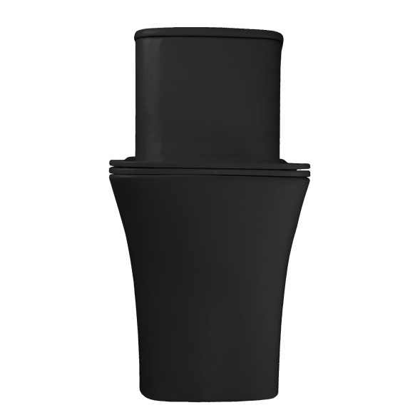 Унитаз-моноблок AZARIO GRESSA 705х370х760 напольный, безободковый в комплекте с сиденьем микролифт, цвет черный матовый (AZ-1111MB)