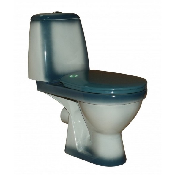 Унитаз-компакт &amp;quot;Премьер&amp;quot; зеленый (гориз, нижн, сид. полип., 2-кн.арм) (Rosa) - 4620008191157 