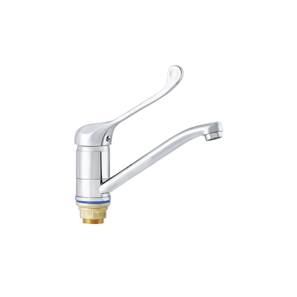 Смеситель для раковины 40к ПРОФСАН ПСМ-215-055 &amp;quot;МЕДИК&amp;quot;  длин. пов излив, б/подв мед. ХРОМ - PSM-215-055 