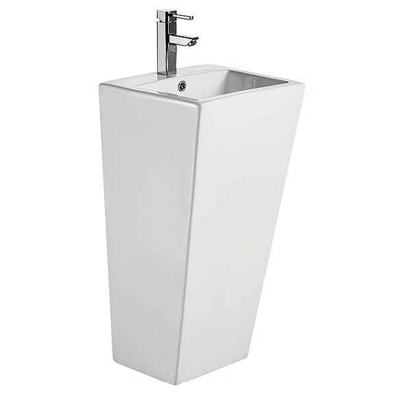 Раковина напольная AZARIO FRETTA SQUARE 440х380х835 отдельностоящая, прямоугольная (AZ-303)