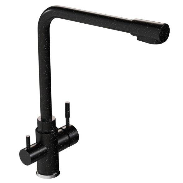 Смеситель для кухни 35к MIXLINE ML-GS13 (308) черный с вых. для питьевого фильтра - ML-GS13 (308) 