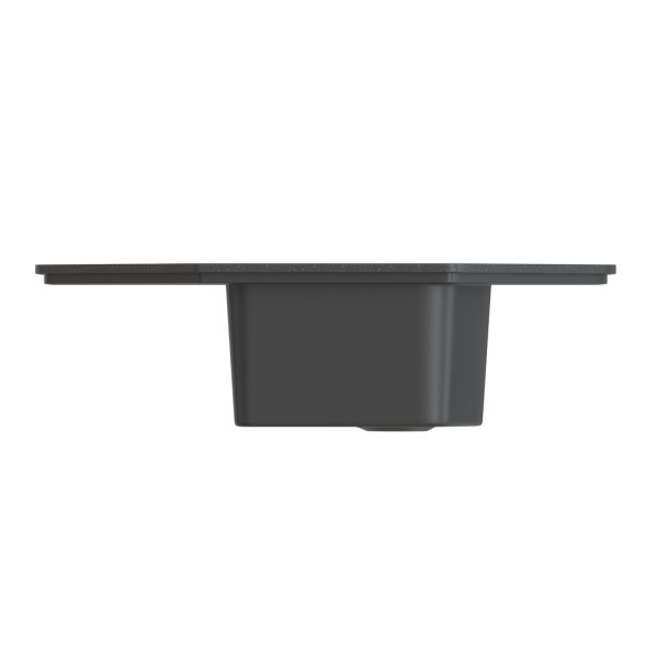 Мойка ML-GMS17 СТАНДАРТ угловая с крылом, черный (308), 780*485*190мм - 00-00002377 