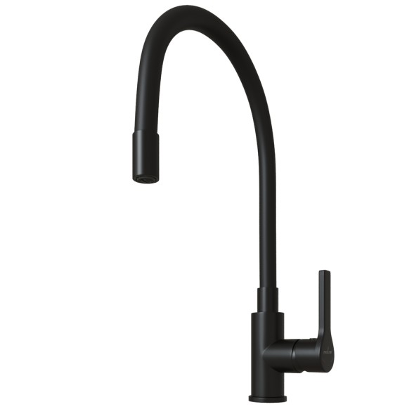 Смеситель для кухни 35k MIXLINE ML23-097 &amp;quot;Round Black&amp;quot; гибкий излив боковая ручка ЧЕРНЫЙ - ML23-097 