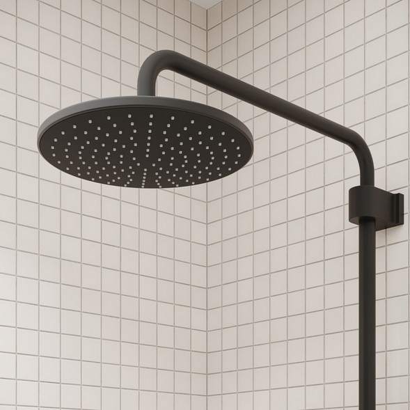 Душевая система 35к IDDIS AIGBL3Fi06 &amp;quot;Aiger&amp;quot; лейка &amp;quot;Тропический душ&amp;quot; ЧЕРНЫЙ матовый - AIGBL3Fi06 