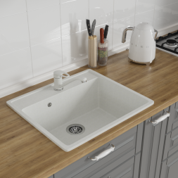 Мойка ML-GMS21 СТАНДАРТ прямоугольная, белый (331), 565*505*200мм - 00-00002388 