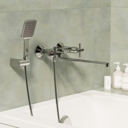 Смеситель для ванны и раковины 1/2 кер. MIXLINE ML37-02 "Cross" - ML37-02