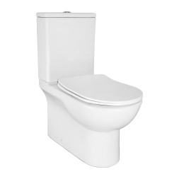 Унитаз-компакт напольный AZARIO Ambra 645x370x815 безободковый, в комплекте с арматурой Geberit и сиденьем микролифт (AZ-848G)