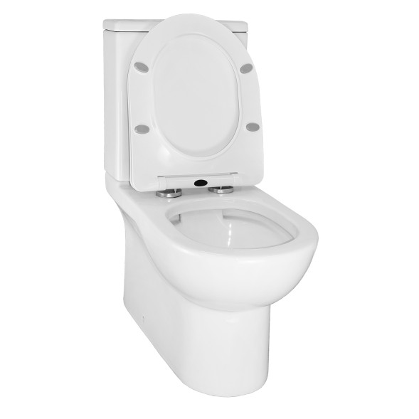 Унитаз-компакт напольный AZARIO Ambra 645x370x815 безободковый, в комплекте с арматурой Geberit и сиденьем микролифт (AZ-848G)