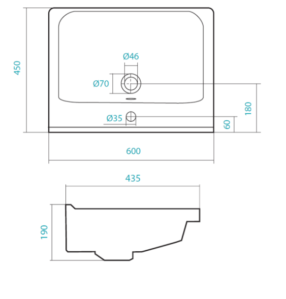 Раковина AQUATON Миранда-60, белая (1WH302421)