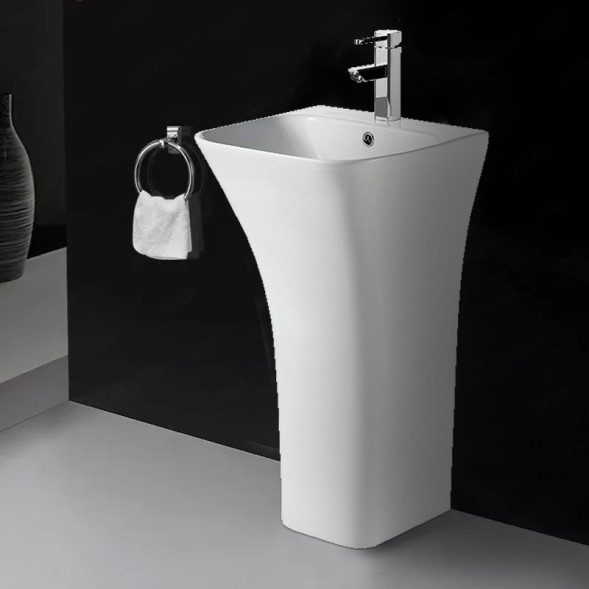 Раковина напольная AZARIO FRETTA SQUARE 450х435х835 отдельностоящая, прямоугольная (AZ-315)