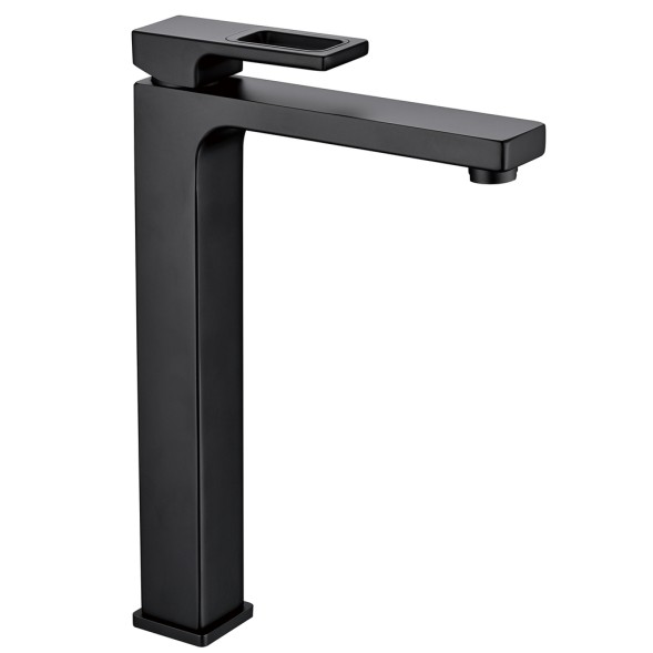 Смеситель для раковины 35к G1017-62 GAPPO высокий, литой, п/гайку, ЧЕРНЫЙ - G1017-62 