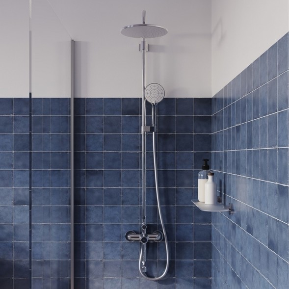 Душевая система 35к IDDIS AIGSB3Fi06 &amp;quot;Aiger&amp;quot; лейка &amp;quot;Тропический душ&amp;quot; ХРОМ - AIGSB3Fi06 