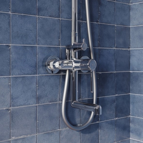 Душевая система 35к IDDIS AIGSB3Fi06 &amp;quot;Aiger&amp;quot; лейка &amp;quot;Тропический душ&amp;quot; ХРОМ - AIGSB3Fi06 