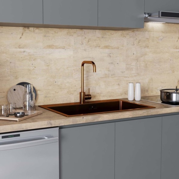 Смеситель для кухни 35k MIXLINE MLSS-0301BR трубчатый излив, БРОНЗА - MLSS-0301BR 