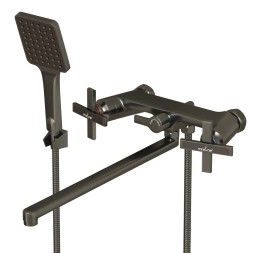 Смеситель для ванны и раковины 1/2 кер. MIXLINE ML38-02 "Graphite" ГРАФИТ - ML38-02