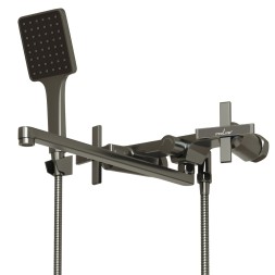 Смеситель для ванны и раковины 1/2 кер. MIXLINE ML38-02 "Graphite" ГРАФИТ - ML38-02