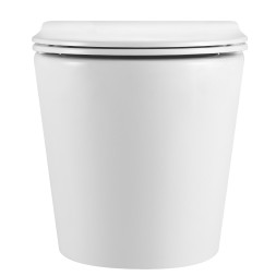 Унитаз подвесной Azario UNO 365х485x365 , безободковый, в комплекте с быстросъемным сиденьем микролифт (AZ-2380)