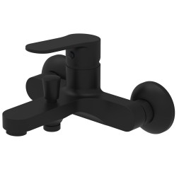 Смеситель для ванны и душа Azario ELVIS с ручным душем, керамический картридж, черный матовый (AZ-WWK238155PA)