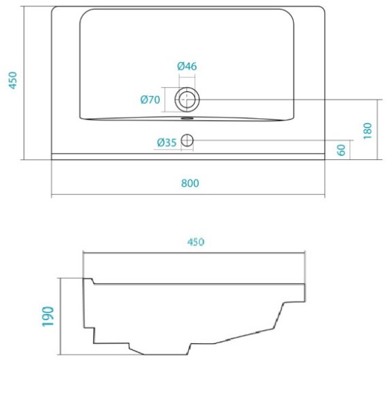 Раковина AQUATON Миранда-80, белая (1WH302251)