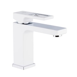 Смеситель для раковины 35к G1017-8 GAPPO литой, п/гайку, БЕЛЫЙ-ХРОМ - G1017-8 