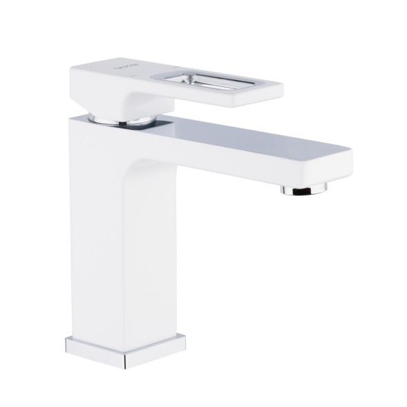 Смеситель для раковины 35к G1017-8 GAPPO литой, п/гайку, БЕЛЫЙ-ХРОМ - G1017-8 