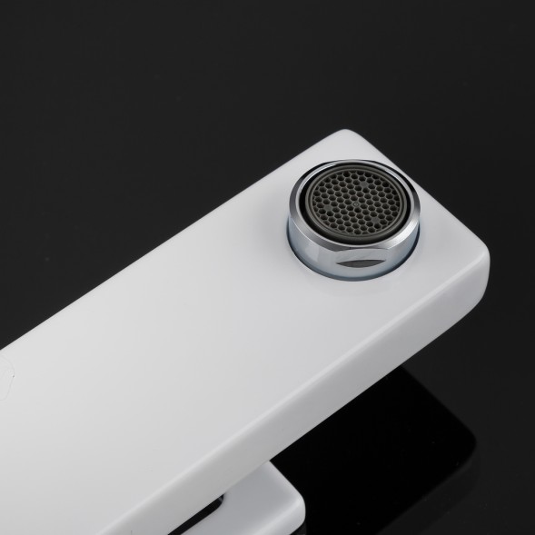 Смеситель для раковины 35к G1017-8 GAPPO литой, п/гайку, БЕЛЫЙ-ХРОМ - G1017-8 