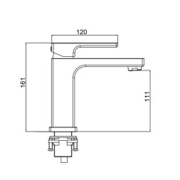 Смеситель для раковины 35к G1017-8 GAPPO литой, п/гайку, БЕЛЫЙ-ХРОМ - G1017-8 