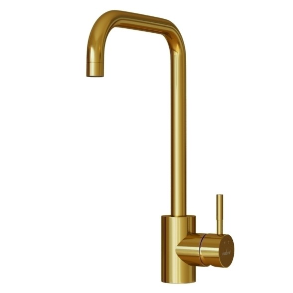 Смеситель для кухни 35k MIXLINE MLSS-0301G трубчатый излив, ЗОЛОТО - MLSS-0301G 