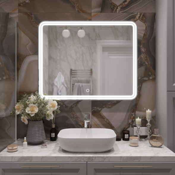 Зеркало MIXLINE &amp;quot;Адриана&amp;quot; 1000*800 (ШВ) сенсорный выключатель, светодиодная подсветка - MLZ.Ad.10-8.1.2 