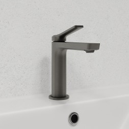 Смеситель для раковины 25к IDDIS PARGM00i01 "Parker" литой, п/шпильку, ГРАФИТ матовый - PARGM00i01