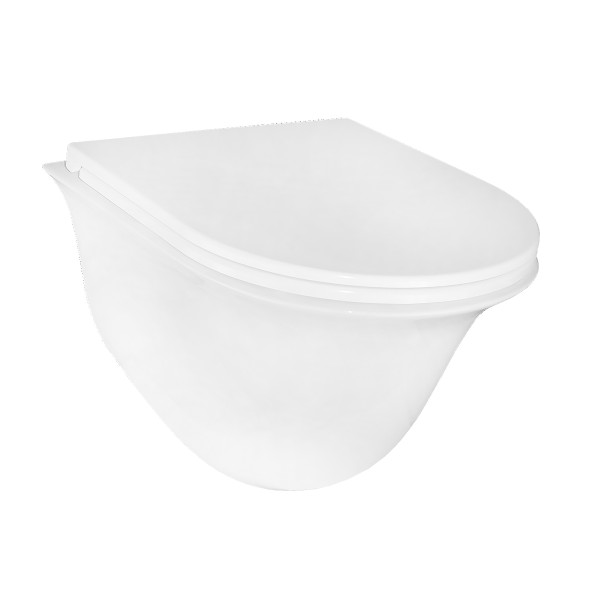 Унитаз подвесной Azario Felice 490х360х360 безободковый, быстросъемное сиденье микролифт (AZ-0051)