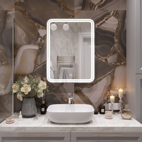 Зеркало MIXLINE &amp;quot;Адриана&amp;quot; 600*800 (ШВ) сенсорный выключатель, светодиодная подсветка - MLZ.Ad.6-8.1.2 