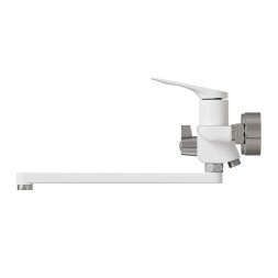 Смеситель для ванны и раковины 35k MIXLINE ML41-02 &amp;quot;Swan White&amp;quot; БЕЛЫЙ/ХРОМ - ML41-02 