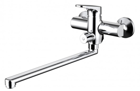 Смеситель для ванны Bravat Eler с длинным изливом, Хром (F6191238CP-01L-RUS )